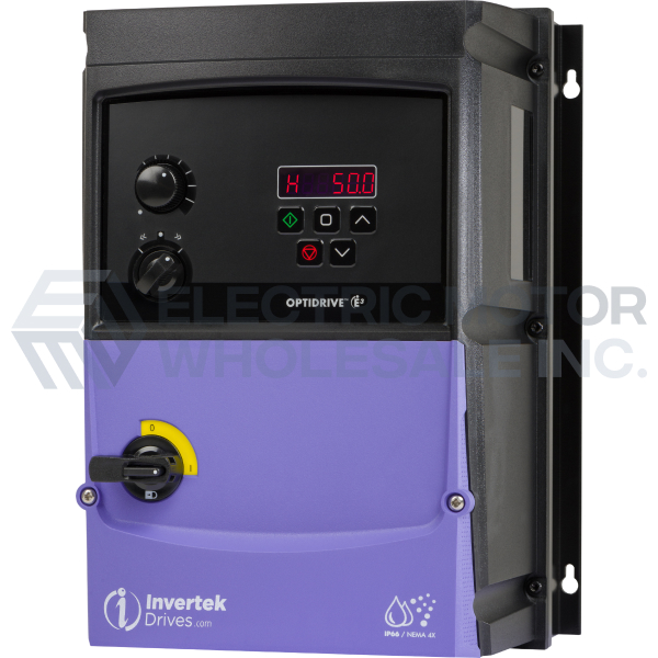 Image for 5HP INVERTEK E3 OptiDrive IP66 UV Resistant VFD w/SW 200-240VAC 3PH Input ODE-3-320180-3F4B